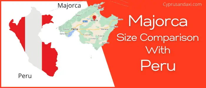 Is Majorca bigger than Peru