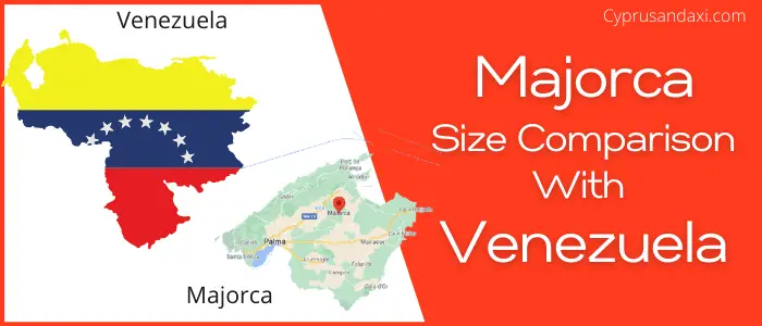 Is Majorca bigger than Venezuela