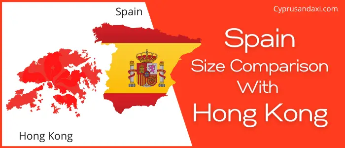 Is Spain bigger than Hong Kong