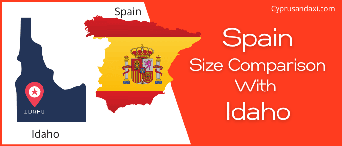 Is Spain bigger than Idaho