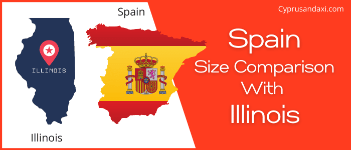 Is Spain bigger than Illinois