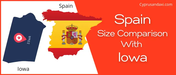 Is Spain bigger than Iowa