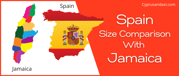 Is Spain bigger than Jamaica