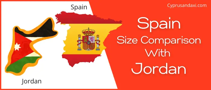 Is Spain bigger than Jordan