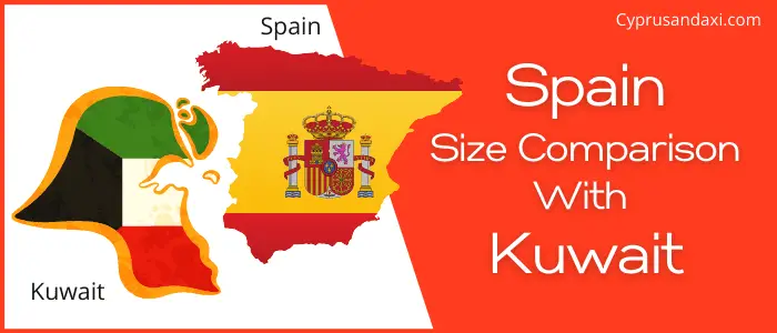 Is Spain bigger than Kuwait