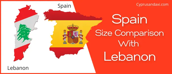 Is Spain bigger than Lebanon