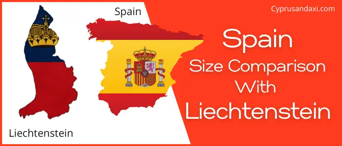 Is Spain bigger than Liechtenstein