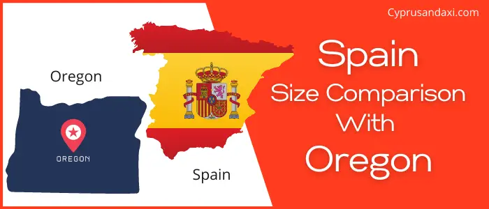 Is Spain bigger than Oregon