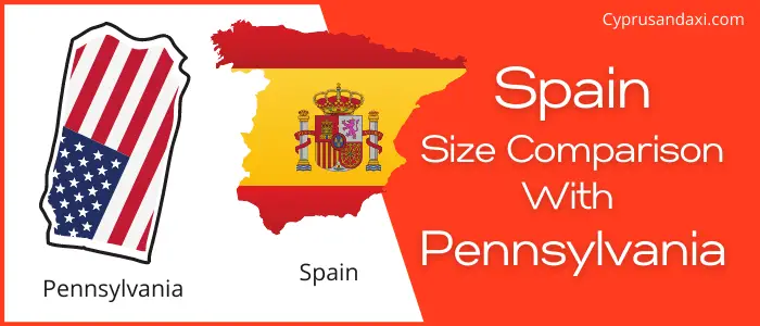 Is Spain bigger than Pennsylvania