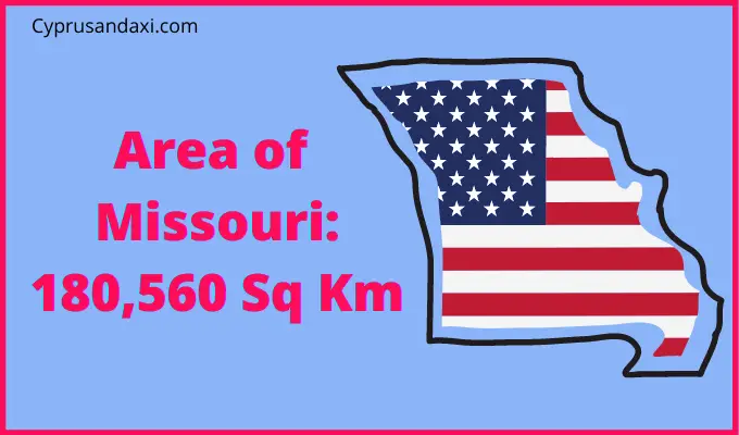 Area of Missouri compared to France