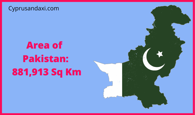 Area of Pakistan compared to France