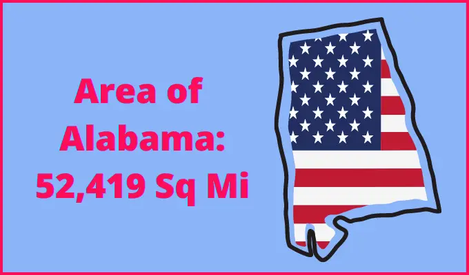 Area of Alabama compared to South Carolina