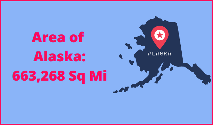 Area of Alaska compared to Connecticut