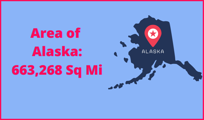 Area of Alaska compared to Hawaii