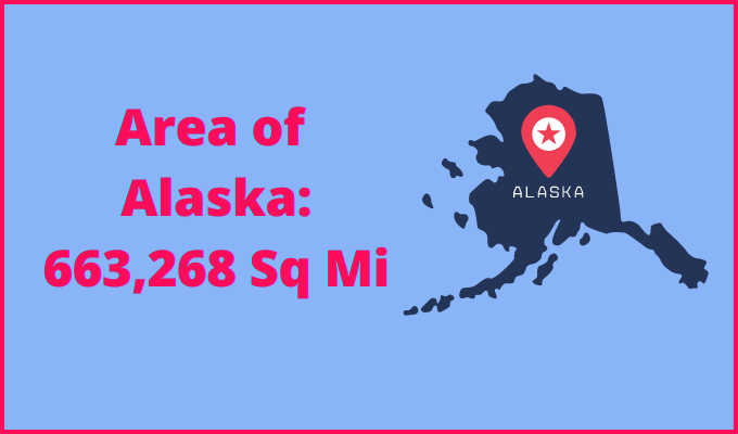Area of Alaska compared to Vermont