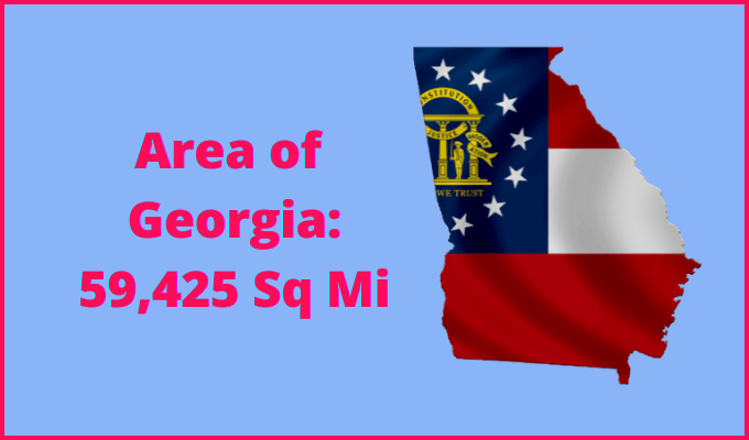 Area of Georgia compared to Alabama