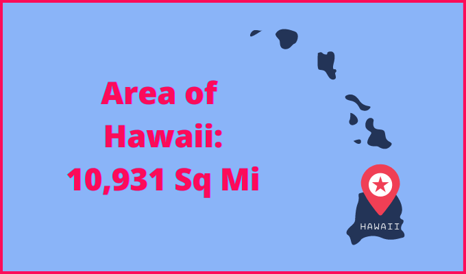 Area of Hawaii compared to Alaska
