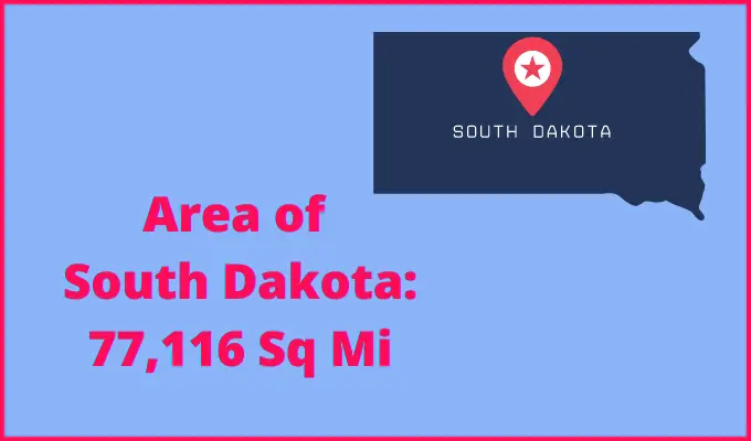 Area of South Dakota compared to Alabama