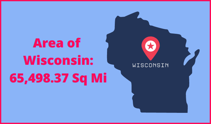 Area of Wisconsin compared to Alaska
