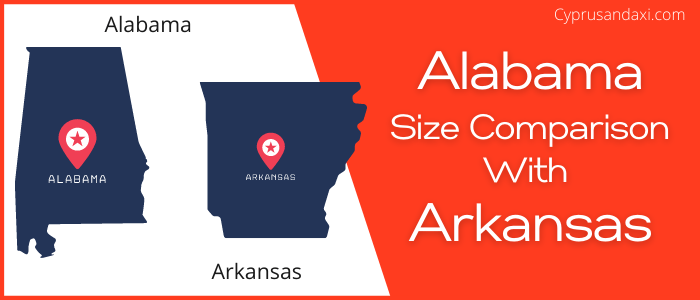 Is Alabama bigger than Arkansas