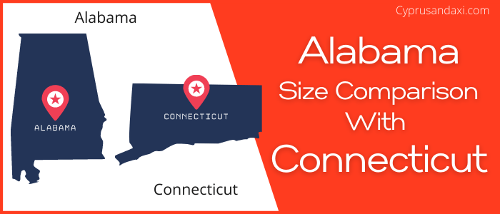 Is Alabama bigger than Connecticut