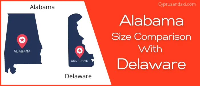 Is Alabama bigger than Delaware