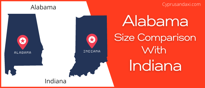 Is Alabama bigger than Indiana