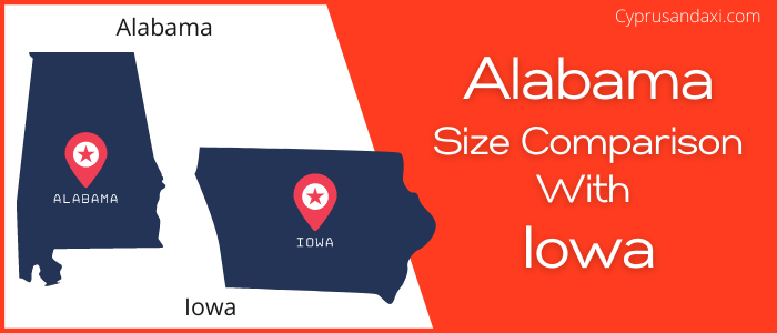 Is Alabama bigger than Iowa