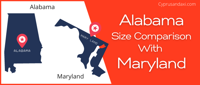 Is Alabama bigger than Maryland