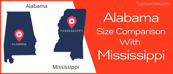 Is Alabama bigger than Mississippi