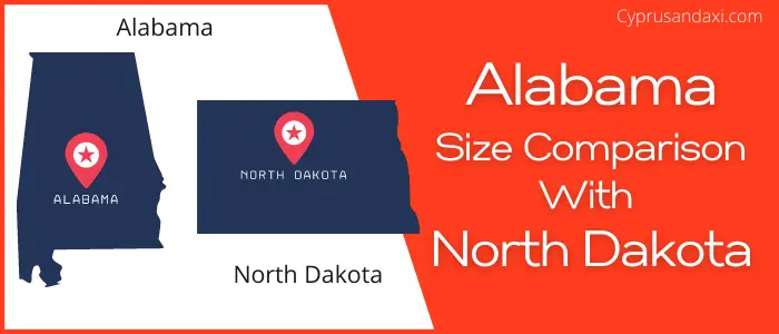 Is Alabama bigger than North Dakota