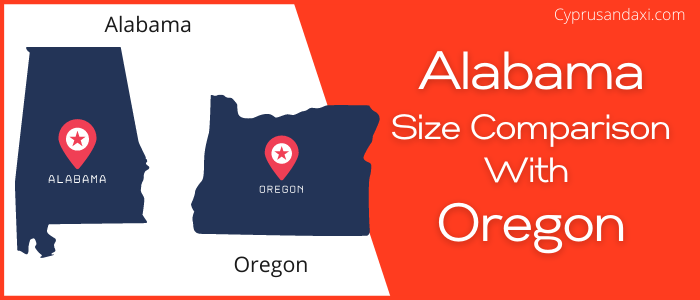 Is Alabama bigger than Oregon