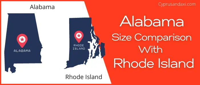 Is Alabama bigger than Rhode Island
