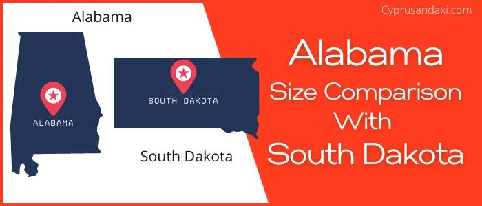 Is Alabama bigger than South Dakota