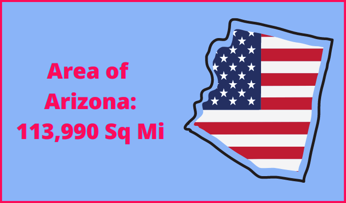 Area of Arizona compared to Connecticut
