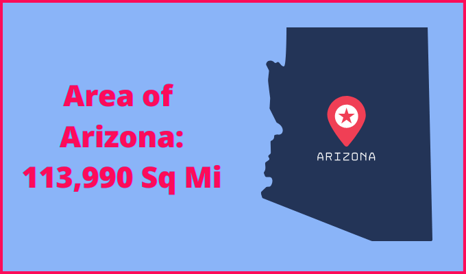 Area of Arizona compared to West Virginia