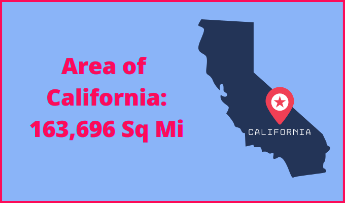Area of California compared to Arizona