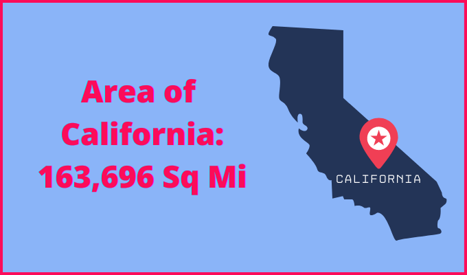 Area of California compared to Indiana