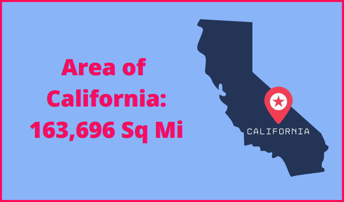 Area of California compared to New York