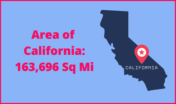 Area of California compared to Ohio
