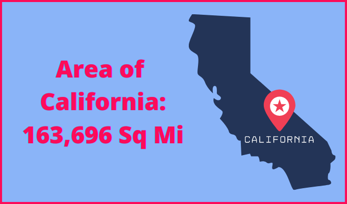 Area of California compared to Tennessee