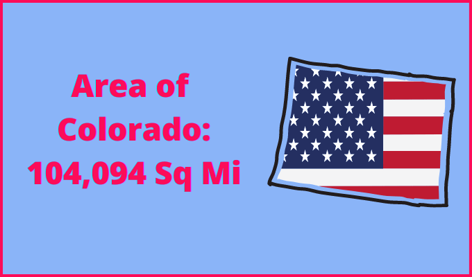 Area of Colorado compared to California