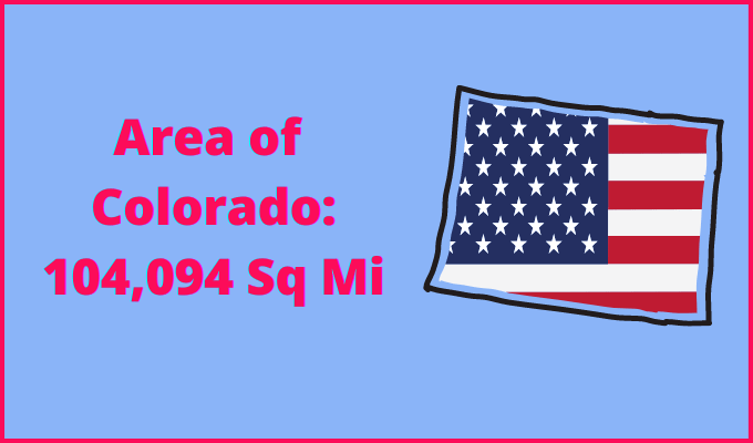 Area of Colorado compared to Indiana