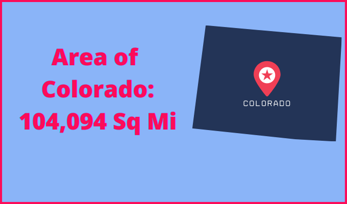 Area of Colorado compared to Washington