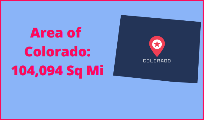 Area of Colorado compared to Wyoming