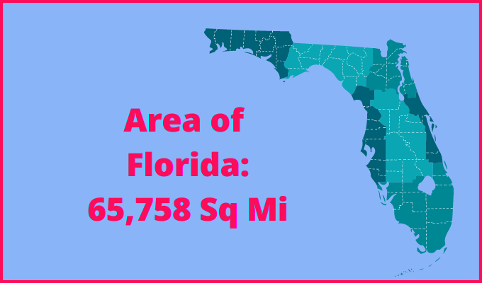 Area of Florida compared to Connecticut