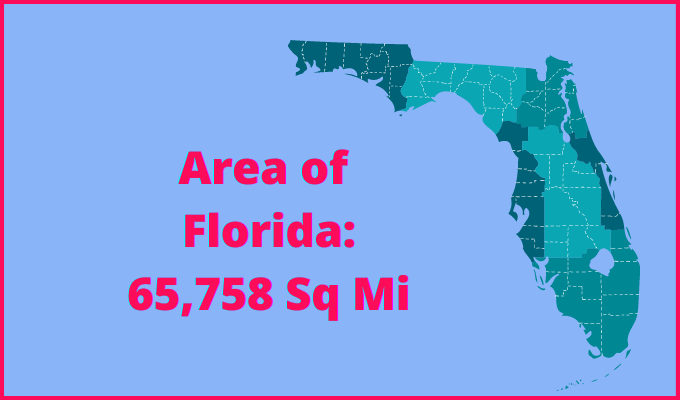 Area of Florida compared to Maryland