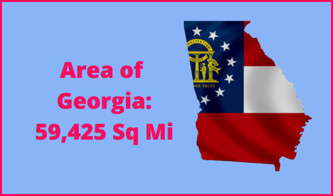Area of Georgia compared to Hawaii