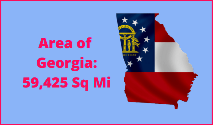 Area of Georgia compared to South Carolina