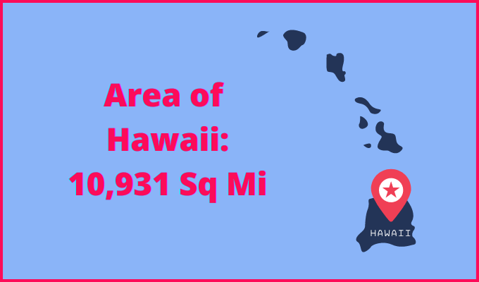 Area of Hawaii compared to Arizona
